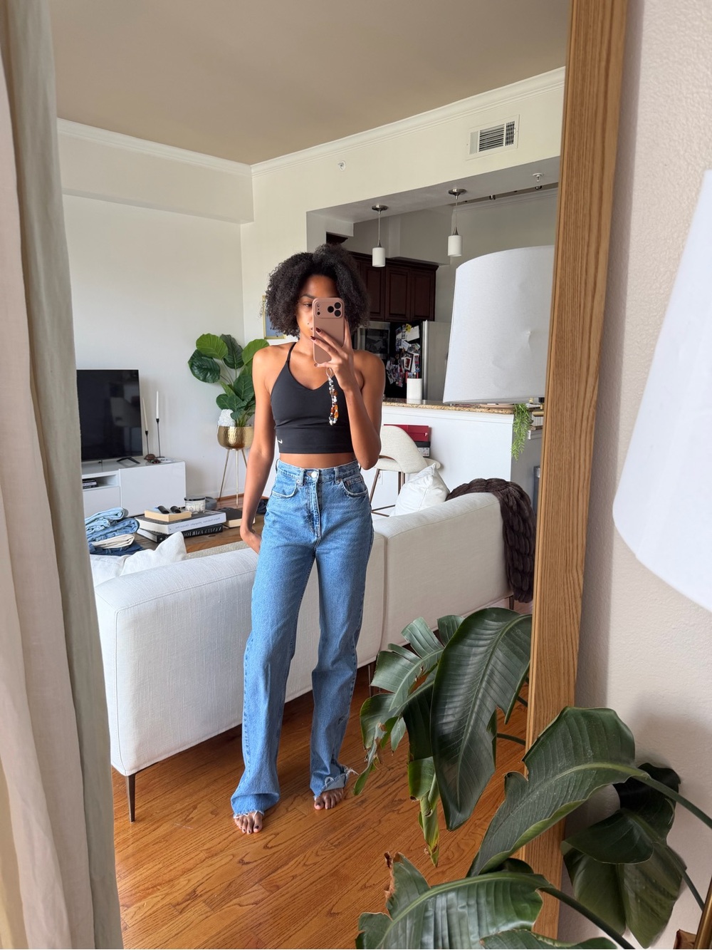 Pull & Bear Classic High-Rise Straight Leg Blue Jeans - Women